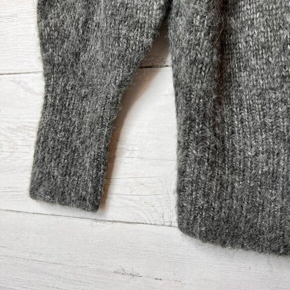 H&M Sweater Womens Size XS Gray Cowl Neck Alpaca Blend Long Sleeve Natural - Picture 5 of 14